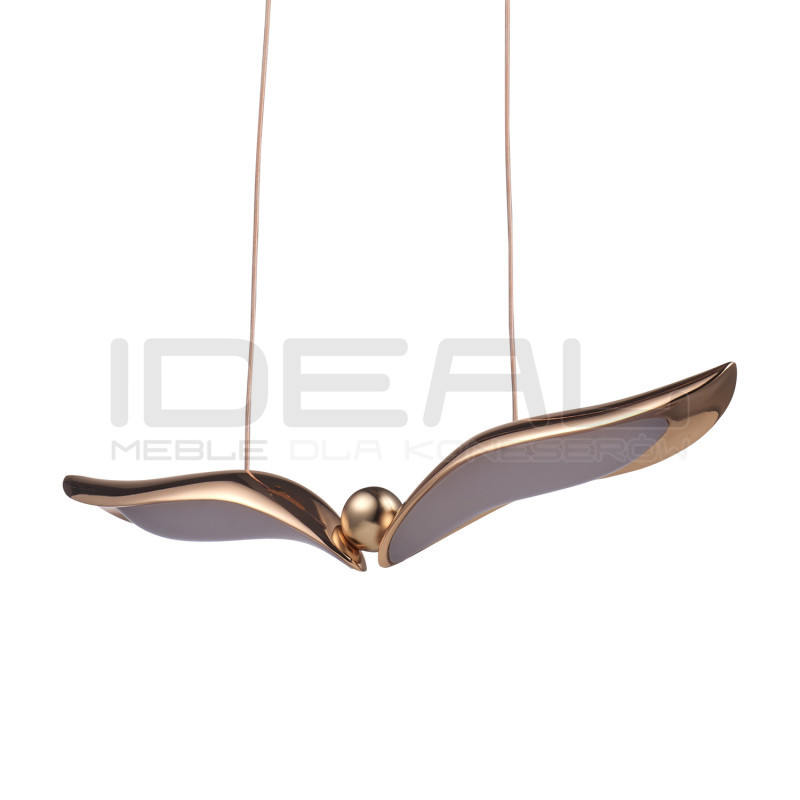 Lampa wisząca GUFO 1 - rozpięte skrzydła | różowe złoto