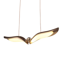 Lampa wisząca GUFO 1 - rozpięte skrzydła | różowe złoto