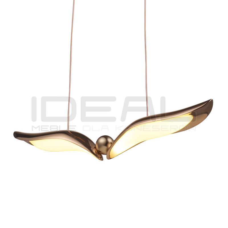 Lampa wisząca GUFO 1 - rozpięte skrzydła | różowe złoto