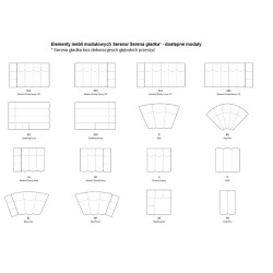 Sofa modułowa 3 os. Serena gładka SL+SP | IdealMeble.pl