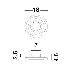 Kinkiet ONDI – lampa ścienna z okrągłym kloszem z akrylu