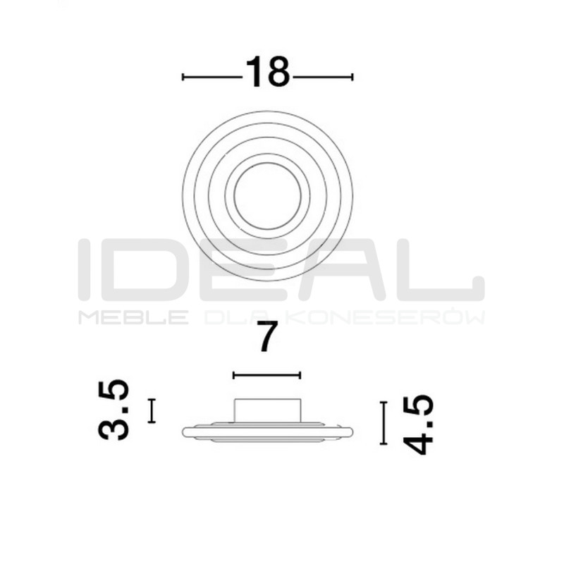 Kinkiet ONDI – lampa ścienna z okrągłym kloszem z akrylu