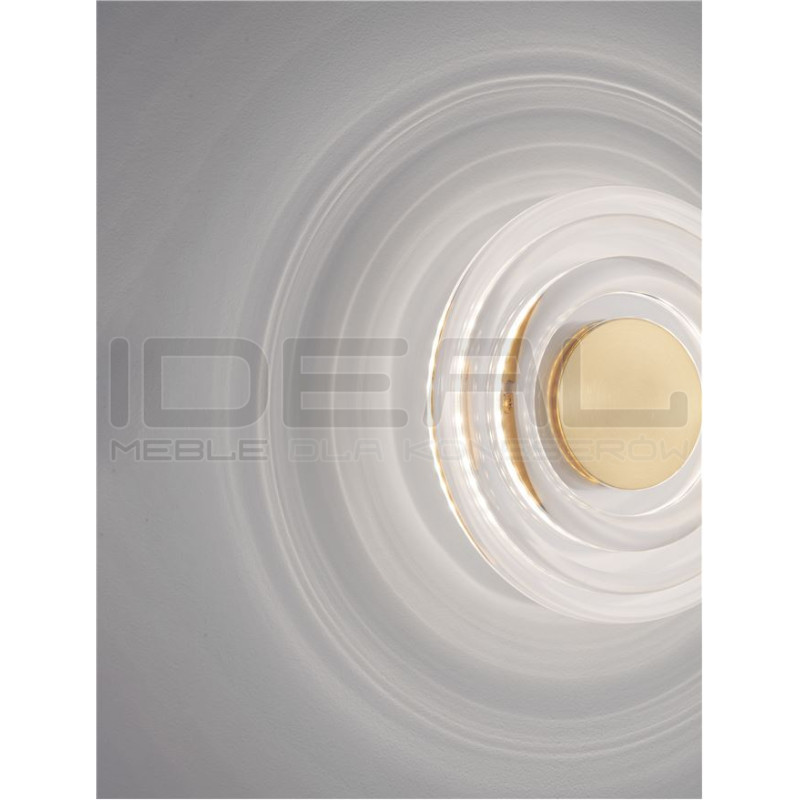 Kinkiet ONDI – lampa ścienna z okrągłym kloszem z akrylu