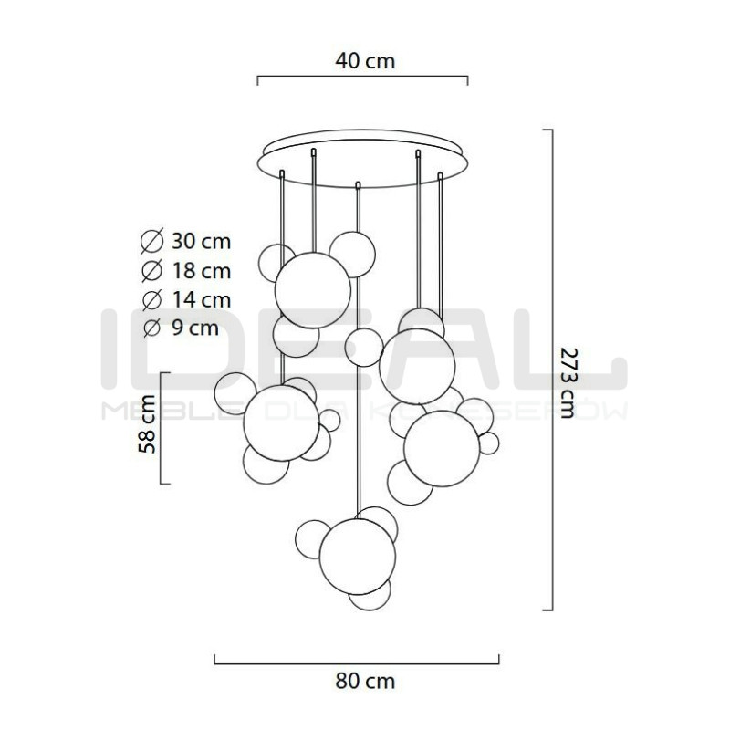 Lampa wisząca CAPRI DISC 5