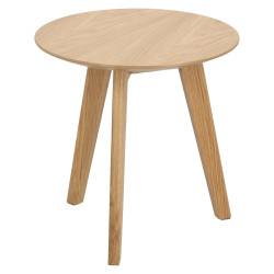 Tani Stolik okrągły z drewna Malm | IdealMeble.pl