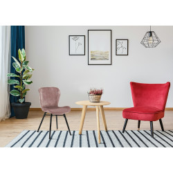 Tani Stolik okrągły z drewna Malm | IdealMeble.pl