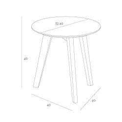 Tani Stolik okrągły z drewna Malm | IdealMeble.pl