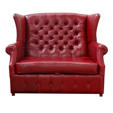 Sofa Chesterfield Uszak Old w skórze