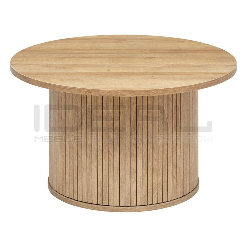 Stolik z lamelami japandi Alare okrągły | IdealMeble.pl