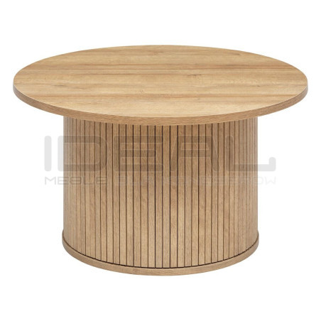 Stolik z lamelami japandi Alare okrągły | IdealMeble.pl