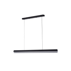 Pozioma lampa wisząca ANABELLA z kryształowym kloszem