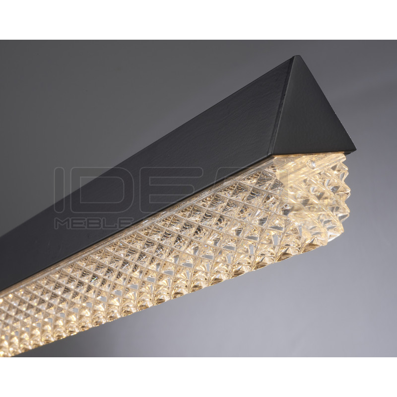 Pozioma lampa wisząca ANABELLA z kryształowym kloszem