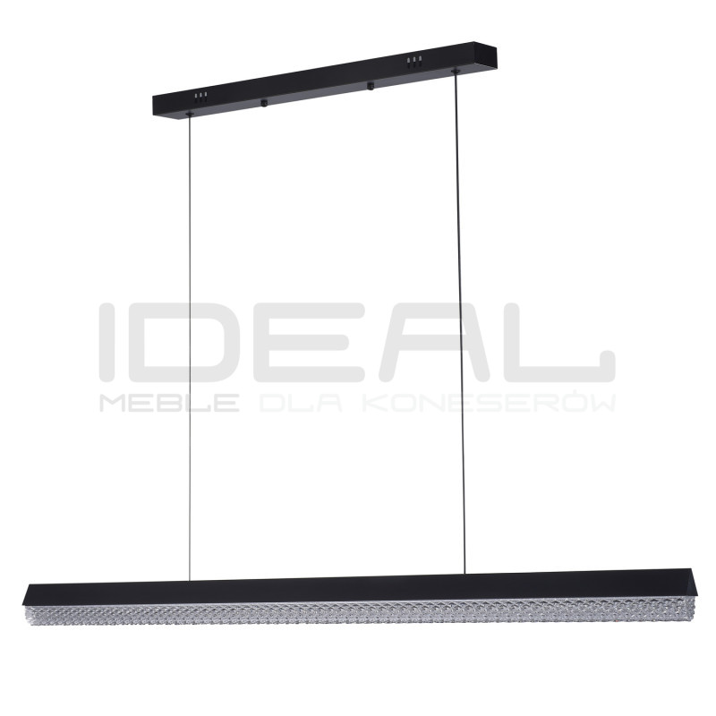 Pozioma lampa wisząca ANABELLA z kryształowym kloszem