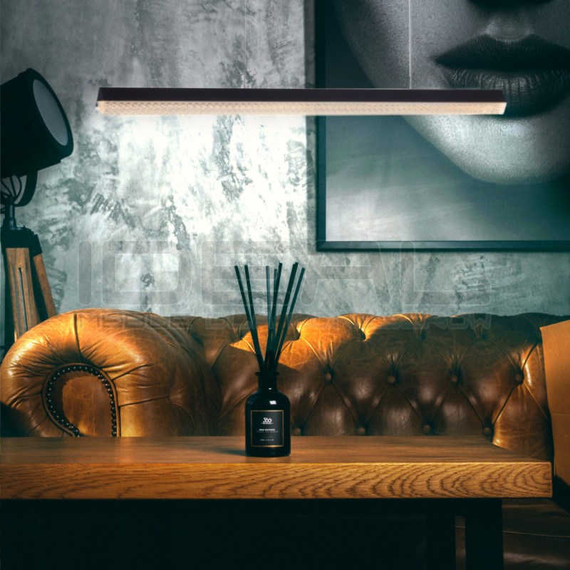 Pozioma lampa wisząca ANABELLA z kryształowym kloszem