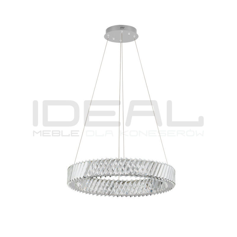 Nowoczesny żyrandol kryształowy VITREO 60 cm – nikiel