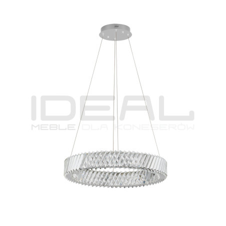 Nowoczesny żyrandol kryształowy VITREO 60 cm – nikiel