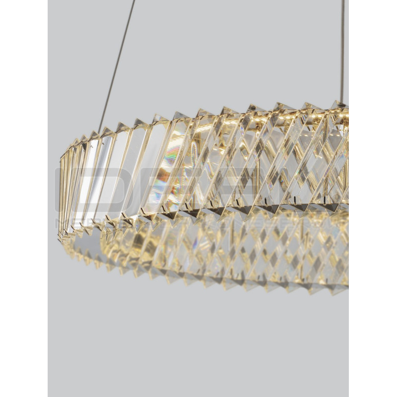 Nowoczesny żyrandol kryształowy VITREO 60 cm – nikiel