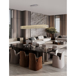 VITREO LONG  – żyrandol kryształowy poziomy |nad stół, wyspę