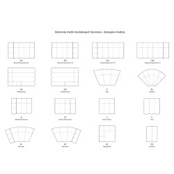 Fotel modułowy Serenata bez podłokietnika | IdealMeble.pl