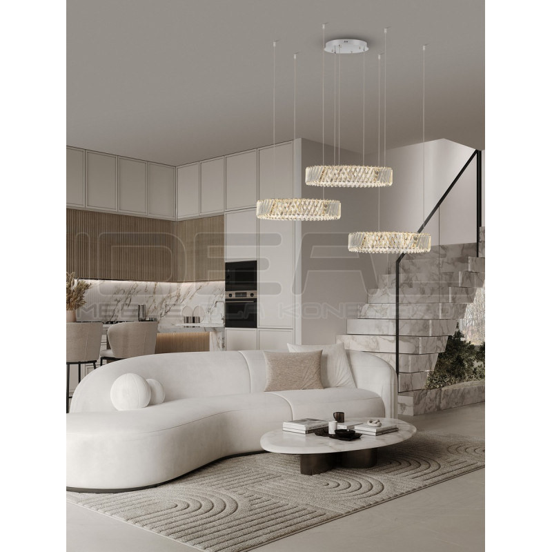 Żyrandol Vitreo Tre – oświetlenie do dużego salonu lub holu