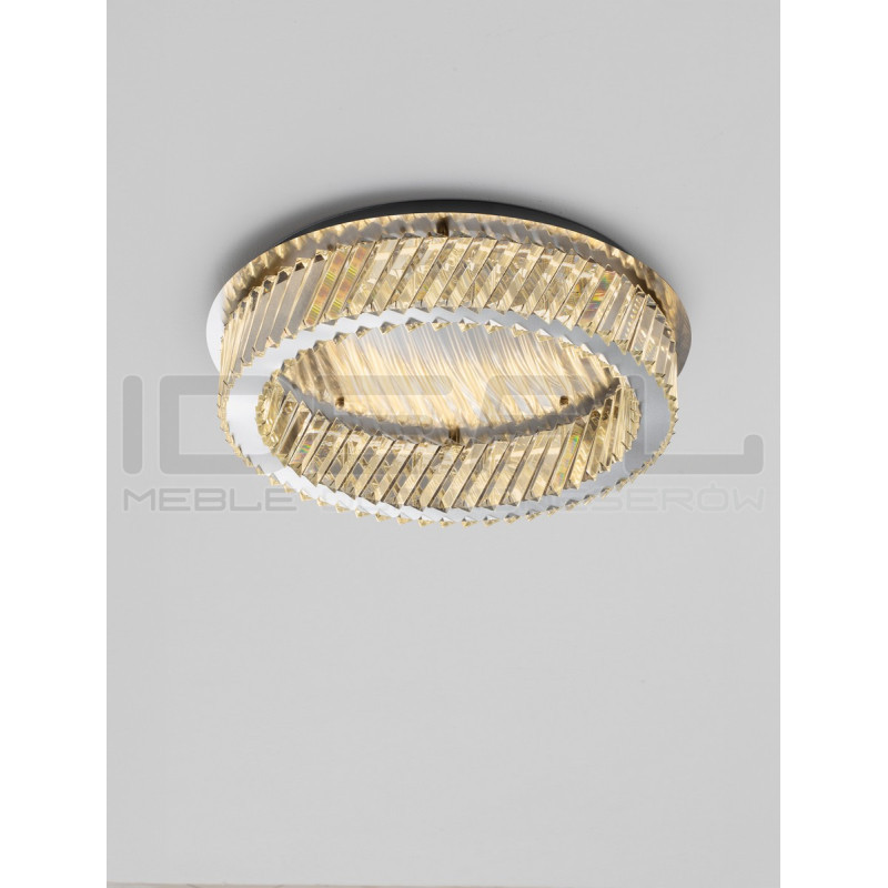 Plafon VITREO Ø53 cm – kryształowy plafon  ze ściemnianiem