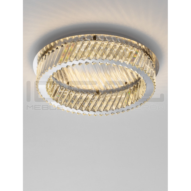 Plafon VITREO Ø53 cm – kryształowy plafon  ze ściemnianiem