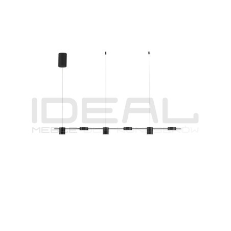Lampa wisząca pozioma TECHNICS nad wyspę czarna