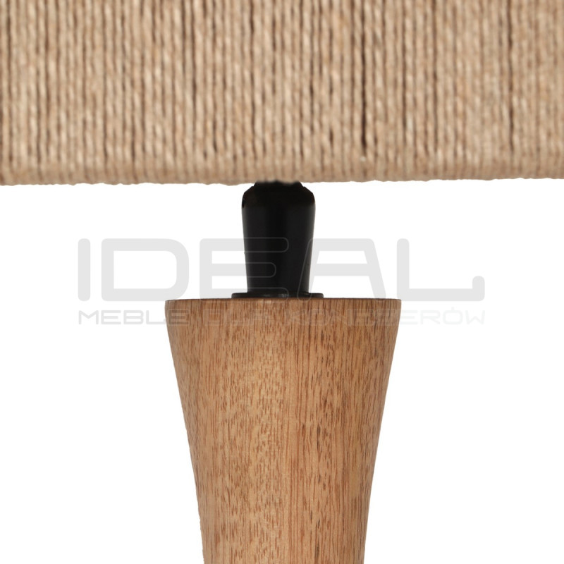 Lampa stołowa JUTA – naturalna lampka nocna z juty i drewna