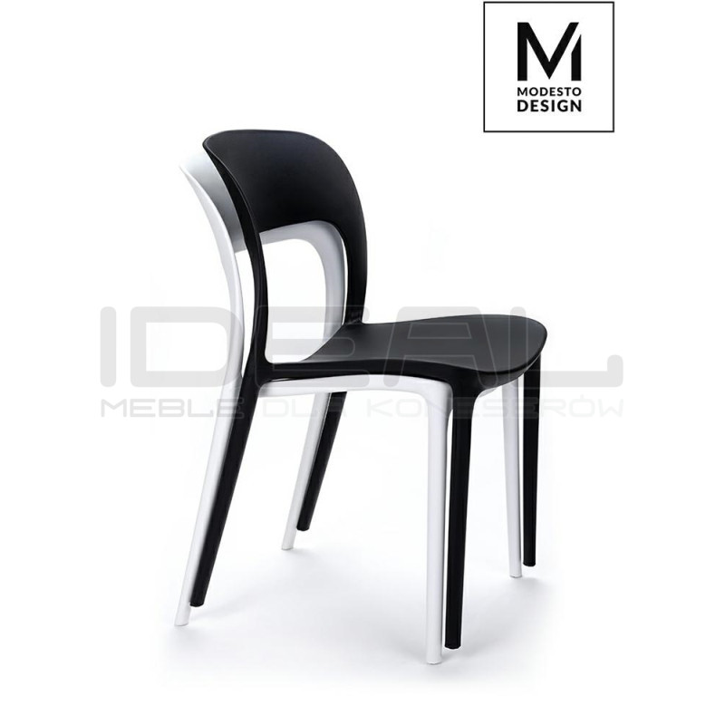 Krzesło nowoczesne ZING białe z tworzywa