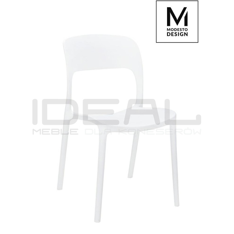 Krzesło nowoczesne ZING białe z tworzywa
