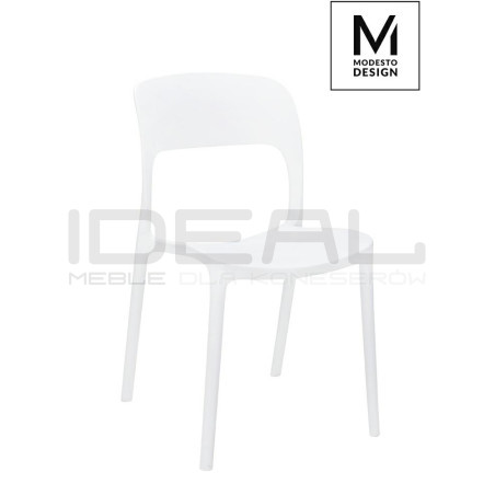 Krzesło nowoczesne ZING białe z tworzywa