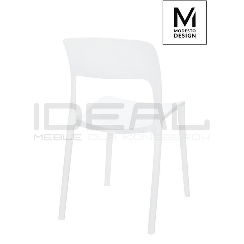 Krzesło nowoczesne ZING białe z tworzywa