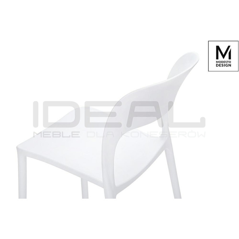 Krzesło nowoczesne ZING białe z tworzywa