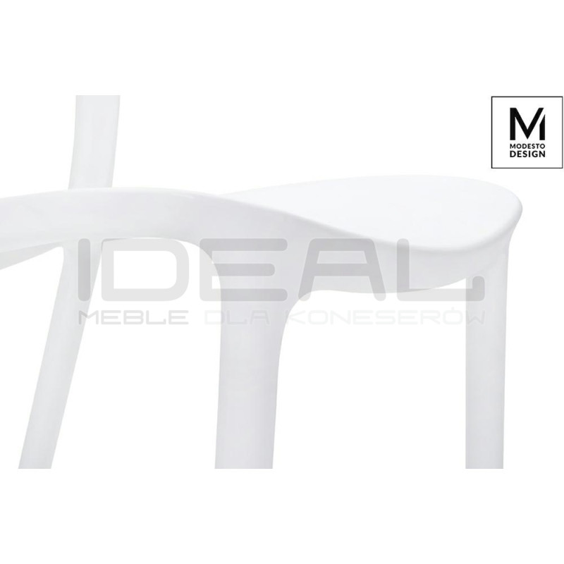 Krzesło nowoczesne ZING białe z tworzywa