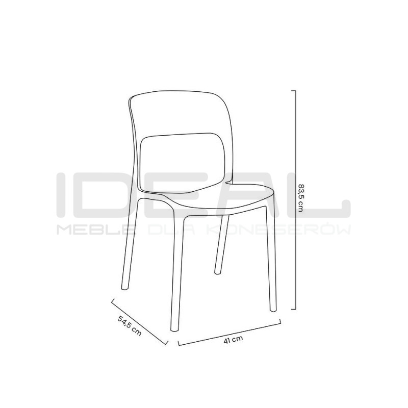 Krzesło nowoczesne ZING białe z tworzywa