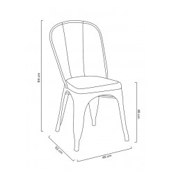 Krzesło Tower metalowe metaliczne | IdealMeble.pl