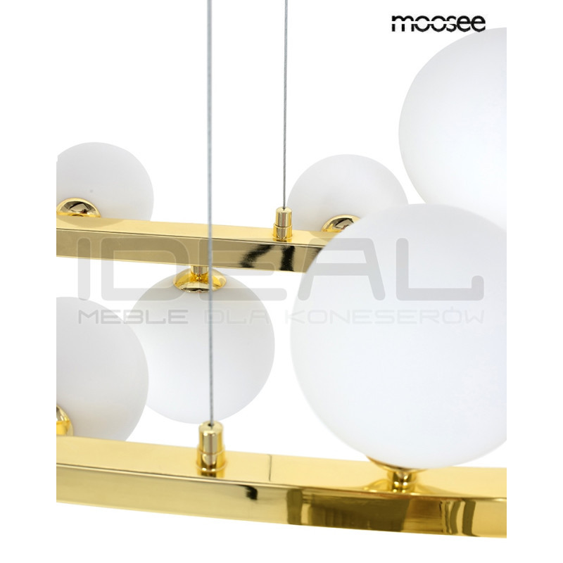 Lampa ALURE OVAL 120 czarna/mleczna – nowoczesna i elegancka