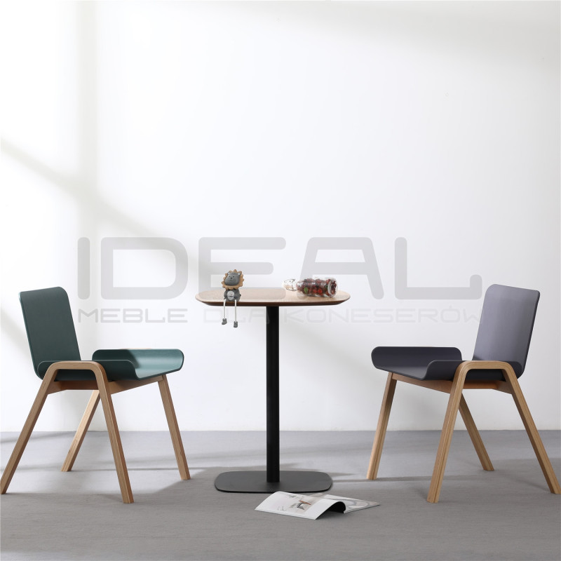 Stół do kawiarni Elegance 60 z metalową podstawą | IdealMeble.pl