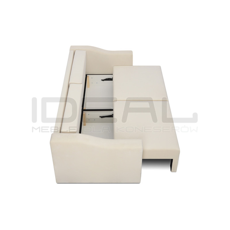 Sofa Double – rozkładana z 2 pojemnikami i funkcją narożnika