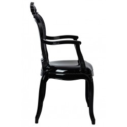 Krzesło glamour przezroczyste KING ARM