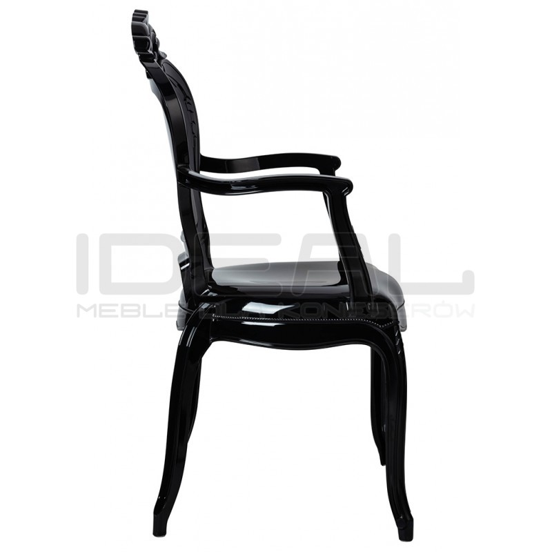 Krzesło glamour przezroczyste KING ARM