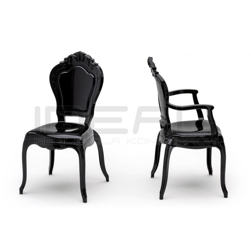 Krzesło glamour przezroczyste KING ARM