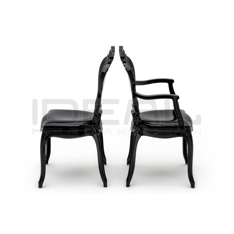 Krzesło glamour przezroczyste KING ARM