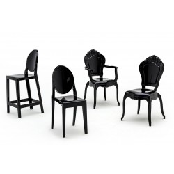 Krzesło glamour przezroczyste KING ARM