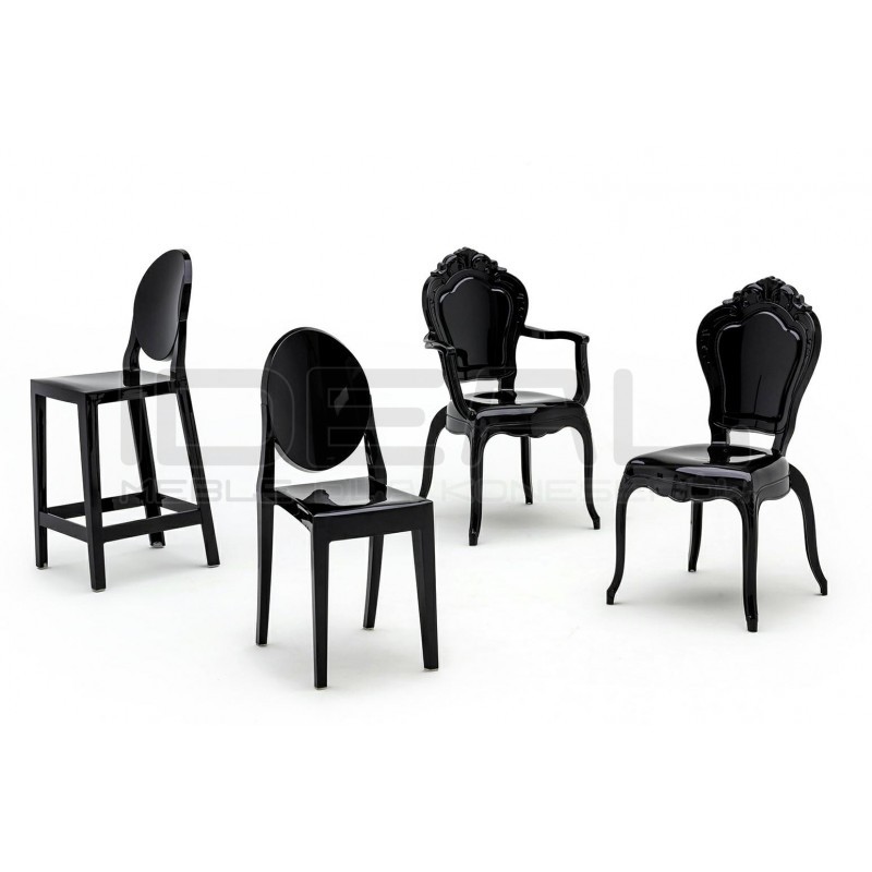 Krzesło glamour przezroczyste KING ARM