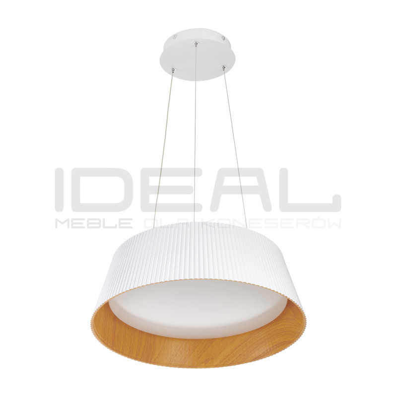 Lampa LED FRILL – Czarna i biała ryflowana lampa wisząca