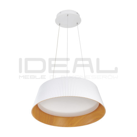 Lampa LED FRILL – Czarna i biała ryflowana lampa wisząca