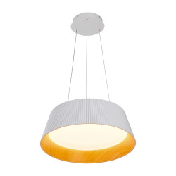 Lampa LED FRILL – Czarna i biała ryflowana lampa wisząca