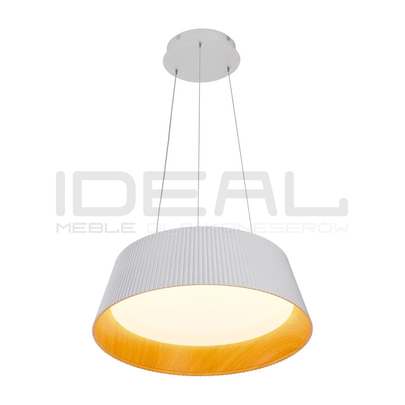 Lampa LED FRILL – Czarna i biała ryflowana lampa wisząca