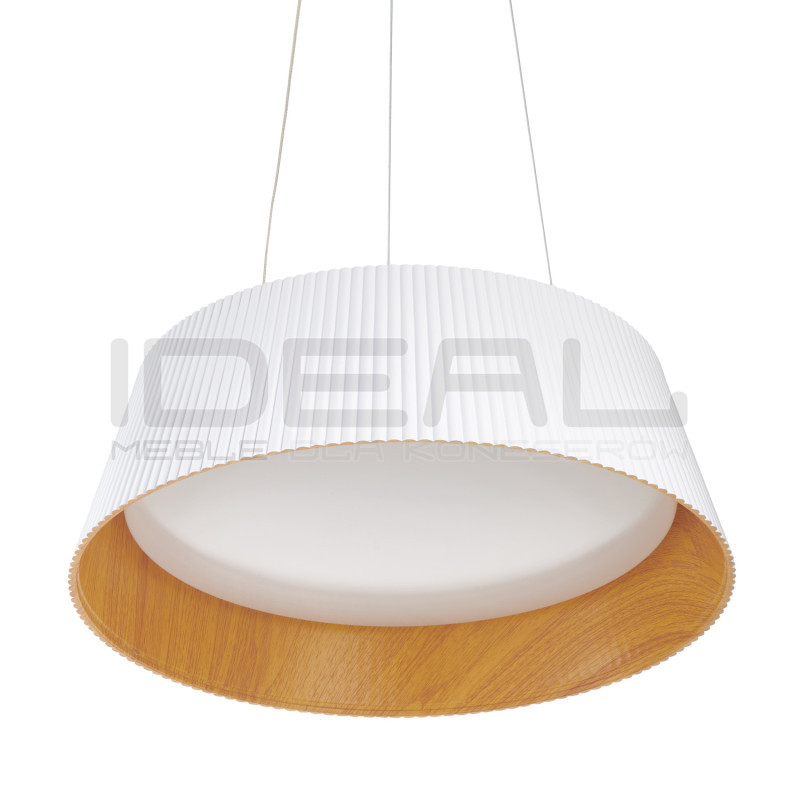 Lampa LED FRILL – Czarna i biała ryflowana lampa wisząca